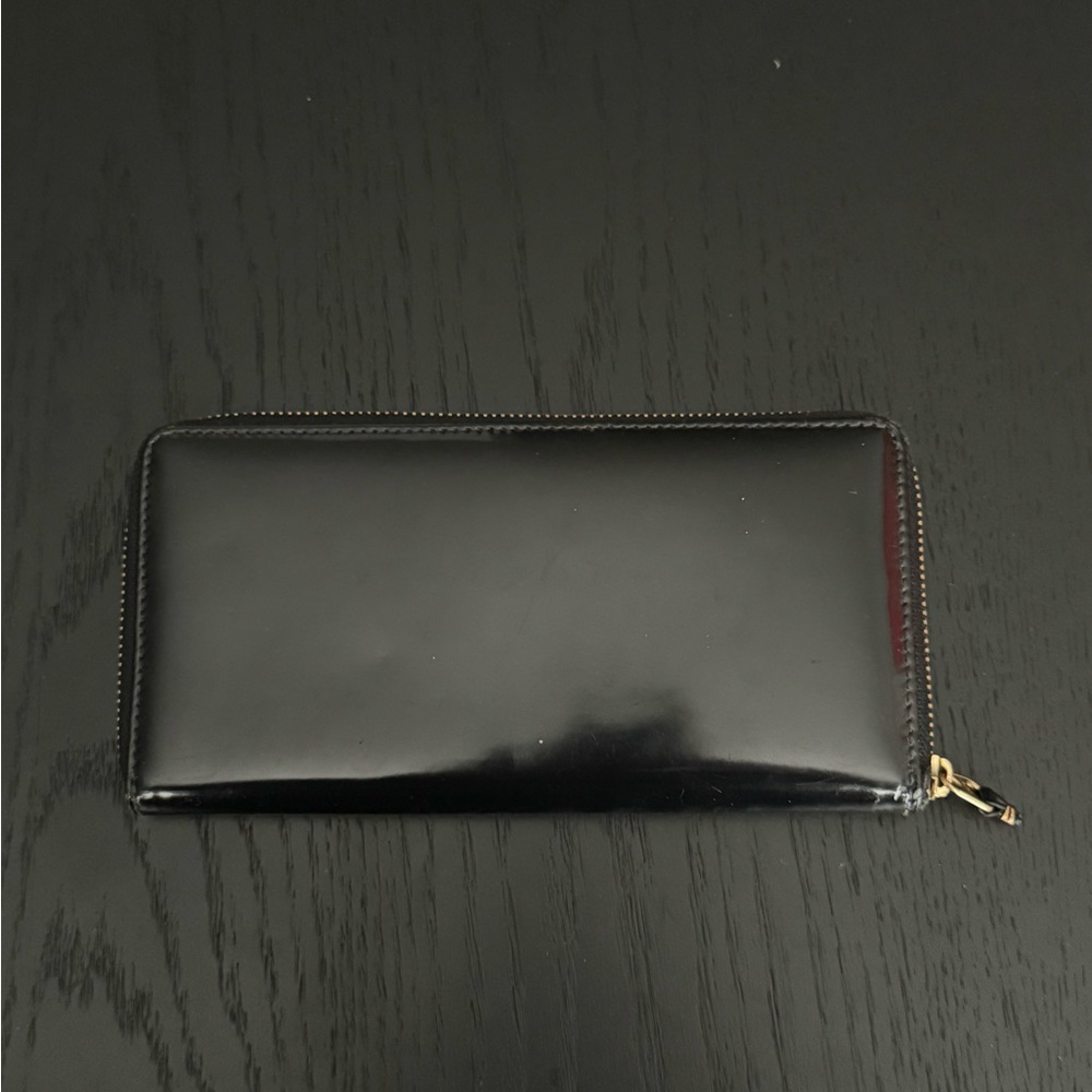 Comme des Garçons Black Patent Leather Long Wallet